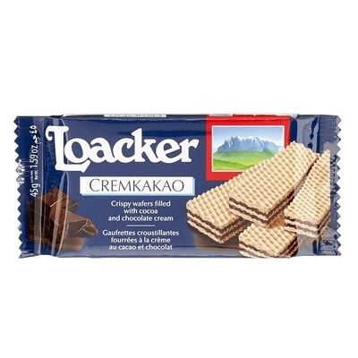 25x45g LOACKER CREMKAKAO WAFER 25x45g LOACKER CREMKAKAO WAFER