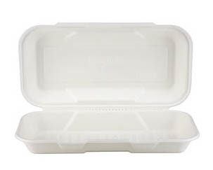500x BAGASSE TAKE AWAY BOX GL9FC