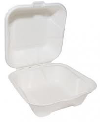 500x BAGASSE LARGE BURGER BOX GL7BB