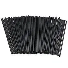 8" BIODEGRADABLE BLACK STRAWS - x250