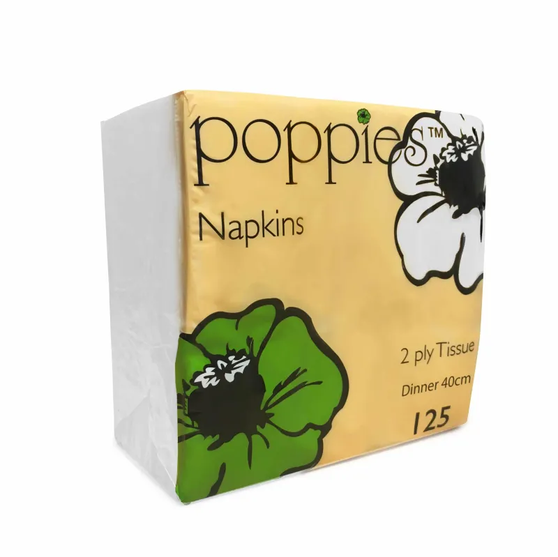 40cm 2PLY 8 FOLD FOLDED NAPKINS SERVIETTES - 2000  *brand may differ from Picture*