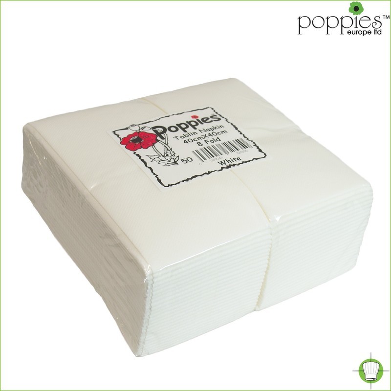 40cm 2PLY 8 FOLD FOLDED NAPKINS SERVIETTES - 2000  *brand may differ from Picture*