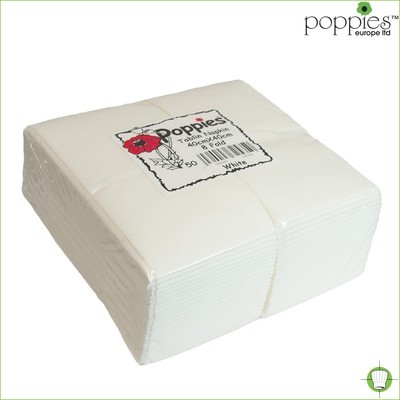 40cm 2PLY 8 FOLD FOLDED NAPKINS SERVIETTES - 2000  *brand may differ from Picture*