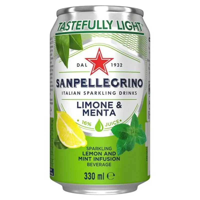 SAN PELLEGRINO LEMON &amp; MINT - 24x330ml