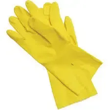 5 PAIR YELLOW RUBBER GLOVES LARGE