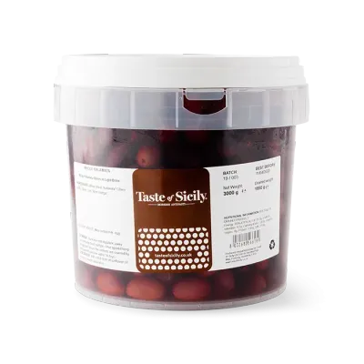 PITTED KALAMATA OLIVES - 3kg (1.5kg Net)