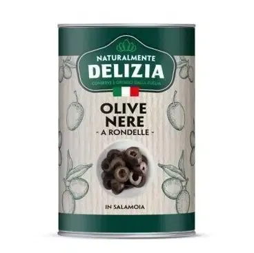 SLICED BLACK OLIVES  - 3kg