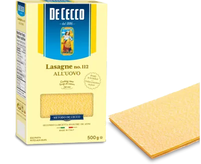 DE CECCO LASAGNE ALL'UOVO NO.112 - 500g DE CECCO LASAGNE ALL'UOVO NO.112 - 500g