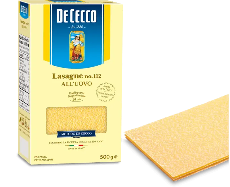 DE CECCO LASAGNE ALL'UOVO NO.112 - 500g