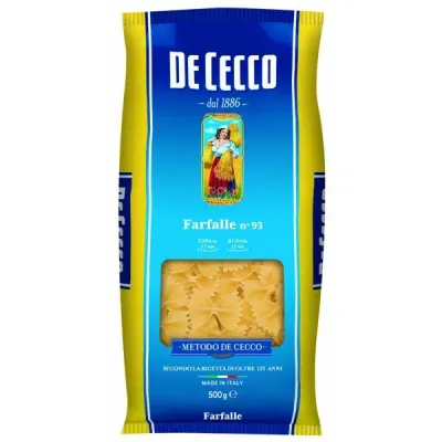 DE CECCO FARFALLE no.93 - 500gr DE CECCO FARFALLE no.93 - 500gr