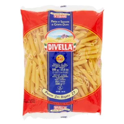 Divella Penne Ziti Rigate Pasta di Semola No.27 – 500g Divella Penne Ziti Rigate Pasta di Semola No.27 – 500g