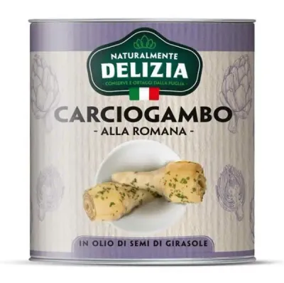 Delizia Whole Artichokes with Stem (Carciofi con Gambo) – 2.6kg Italian Antipasti