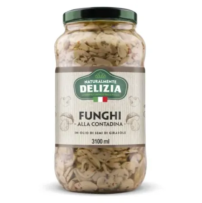 FUNGHI CHAMPIGNONS ALLA CONTADINA - 3.1kg Delizia FUNGHI CHAMPIGNONS ALLA CONTADINA - 3.1kg Delizia