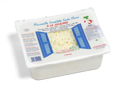 Santa Maria Fior di Latte Julienne Mozzarella 2.5kg Santa Maria Fior di Latte Julienne Mozzarella 2.5kg