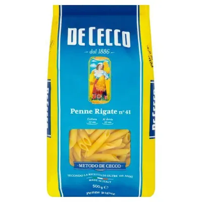 DE CECCO PENNE RIGATE PASTA no.41 - 500gr DE CECCO PENNE RIGATE PASTA no.41 - 500gr