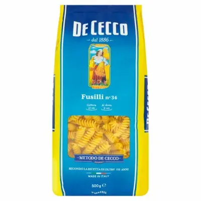 DE CECCO FUSILLI PASTA No.34 - 500gr DE CECCO FUSILLI PASTA No.34 - 500gr
