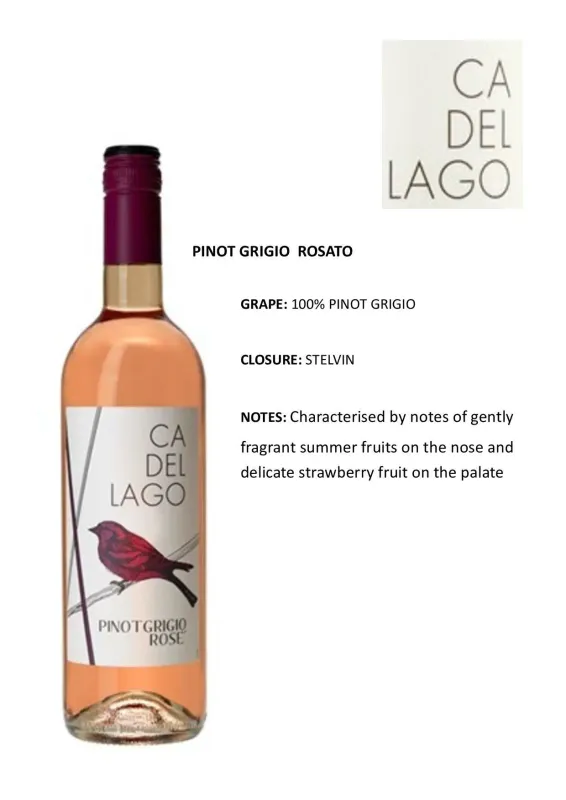 Pinot Grigio DOC Delle Venezie Rosato - Ca' del Lago 0,75L ABV 12%