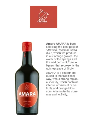 AMARA AMARO D`ARANCIA ROSSA Spirit Sicilia - 0,75L (ABV) 30%,
