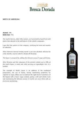 MIRTO, Bresca Dorada - 0,70L (ABV) 30%