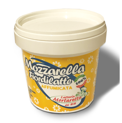 Latteria Mortaretta smoked scamorza mozzarella 250g cheese in water