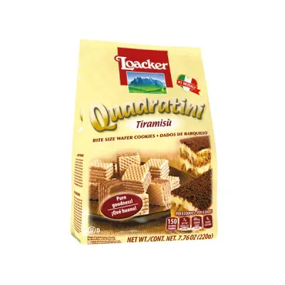 LOACKER QUADRATINI TIRAMISU WAFERS - 250gr LOACKER QUADRATINI TIRAMISU WAFERS - 250gr