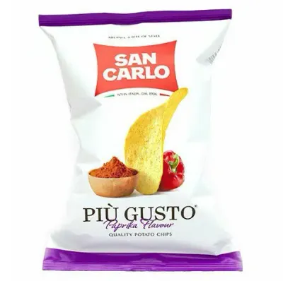SAN CARLO PIU GUSTO VIVACE POTATO CRISPS PAPRIKA &amp; CHILLI - 20x50g