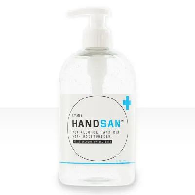 HANDSAN 70% ALCOHOL HAND SANITISER GEL PUMP BOTTLE - 500ml