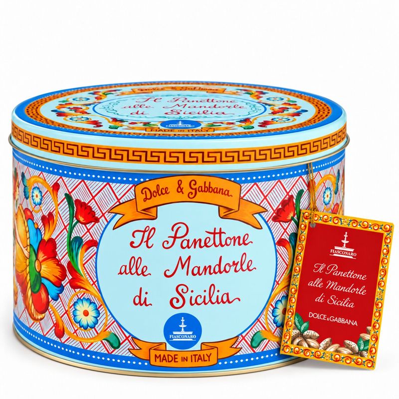 Dolce &amp; Gabbana Almond Panettone – Blue Tin – 1kg