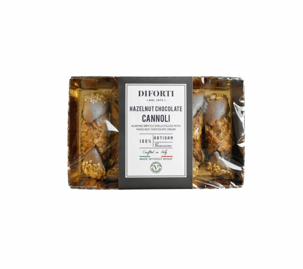 HAZELNUT CHOCOLATE CANNOLI WHEAT FREE - Diforti 200gr