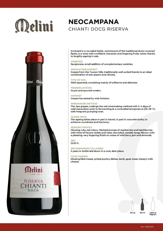 Chianti Riserva DOCG, Fattorie Melini - 0,75L AVB 14%