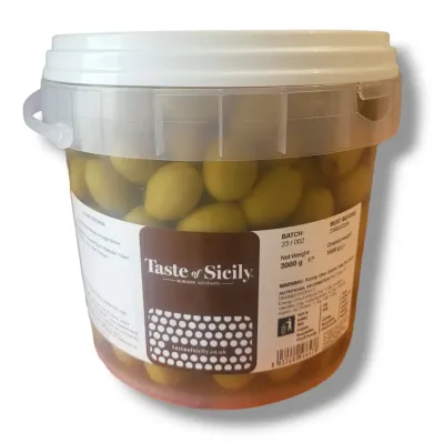 PITTED HALKIDIKI "REGINA" OLIVES - 3kg (1.5kg Net)