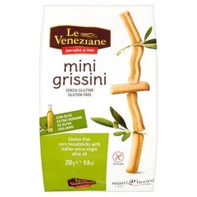 Le Veneziane Mini Grissini with Italian Extra Virgin Olive Oil – 250g Le Veneziane Mini Grissini with Italian Extra Virgin Olive Oil – 250g
