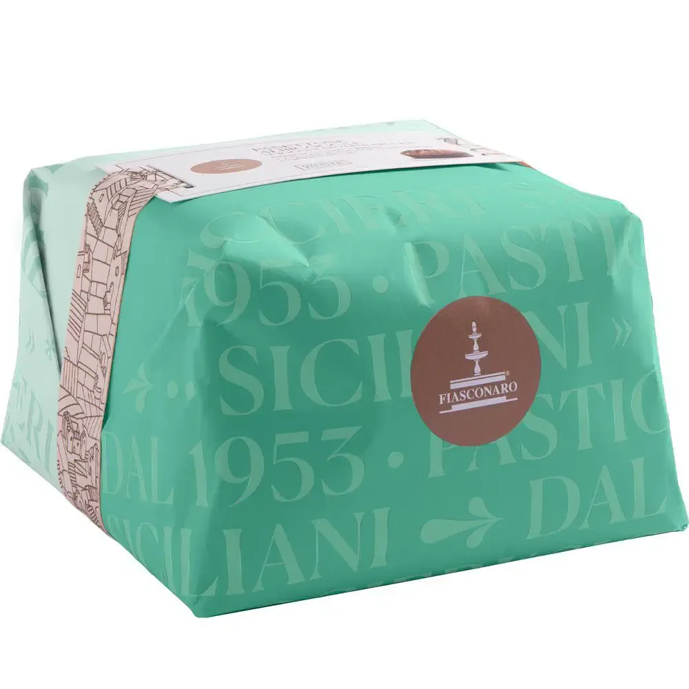 PANETTONE ALBICOCCA E CIOCCOLATO DI MODICA IGP HAND WRAPPED - Fiasconaro 1kg gift bag included