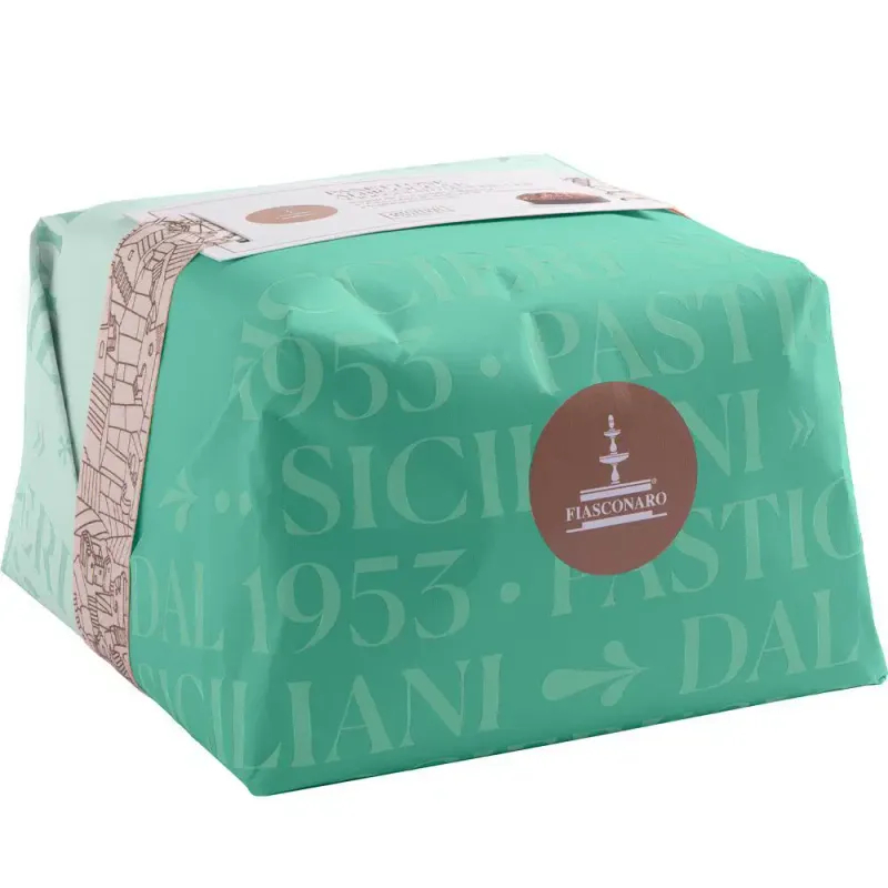 PANETTONE ALBICOCCA E CIOCCOLATO DI MODICA IGP HAND WRAPPED - Fiasconaro 1kg gift bag included