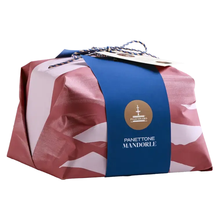 Fiasconaro Panettone Mandorle Hand Wrapped – 750g (Gift Bag Included)