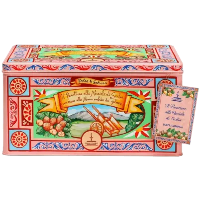 Dolce &amp; Gabbana Panettone Nocciole di Sicilia – Gift Set (800g Panettone + 200g Manna Cream + Gold Butter Knife + Gift Bag)