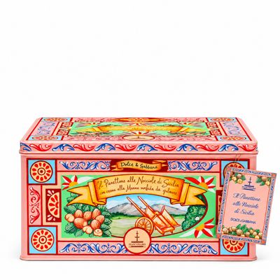 Dolce &amp; Gabbana Panettone Nocciole di Sicilia – Gift Set (800g Panettone + 200g Manna Cream + Gold Butter Knife + Gift Bag)