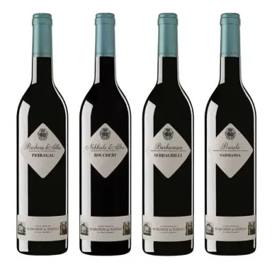 EMOZIONI 4 BOTTLE GIFT SET + DECANTER + APRON - Marchesi di Barolo