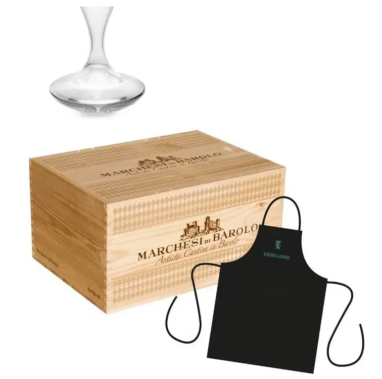 EMOZIONI 4 BOTTLE GIFT SET + DECANTER + APRON - Marchesi di Barolo