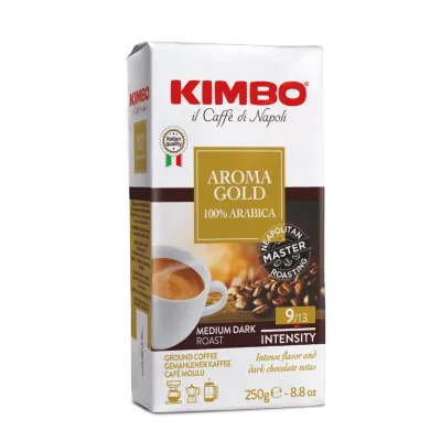 KIMBO AROMA GOLD 100% ARABICA GROUND COFFEE - 250gr