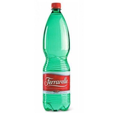 Ferrarelle 1.5L naturally sparkling mineral water 6 pack plastic bottles Italian water