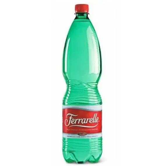 Ferrarelle Naturally Sparkling Mineral Water Plastic Bottles – 6 x 1.5L (Italian Sparkling Water)