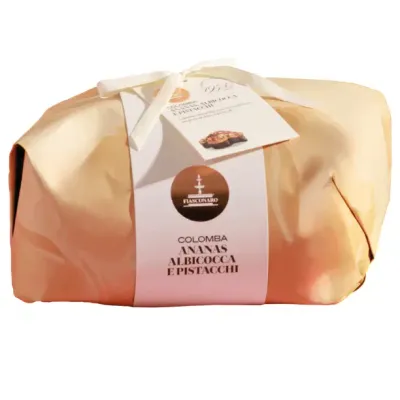 Fiasconaro Colomba Ananas, Albicocca e Pistacchi – 1kg Artisan Italian Easter Cake with Pineapple, Apricot &amp; Pistachios