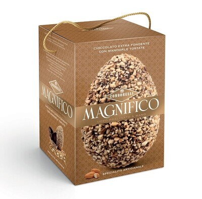 Condorelli Dark Chocolate Easter Egg with Toasted Almonds – 230g Italian Gourmet Easter Egg