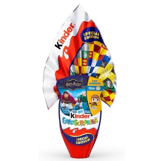Kinder Gran Sorpresa “Harry Potter” Easter Egg – 220g Milk Chocolate Egg with Funko Pop Collectible Surprise