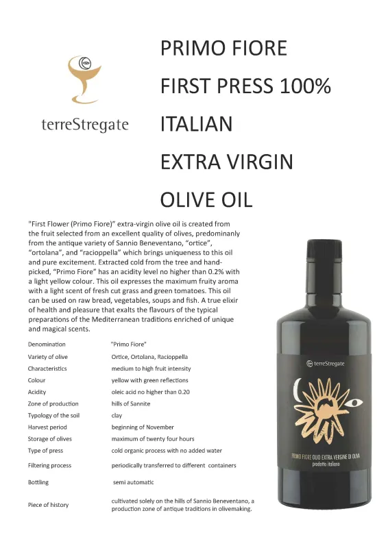 FIRST PRESS ITALIAN EXTRA VIRGIN OLIVE OIL - 750ML