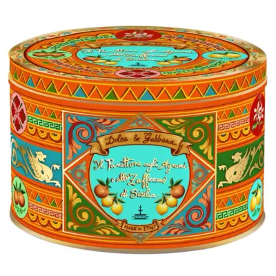 Dolce &amp; Gabbana Citrus &amp; Saffron Panettone 1kg – Orange Tin