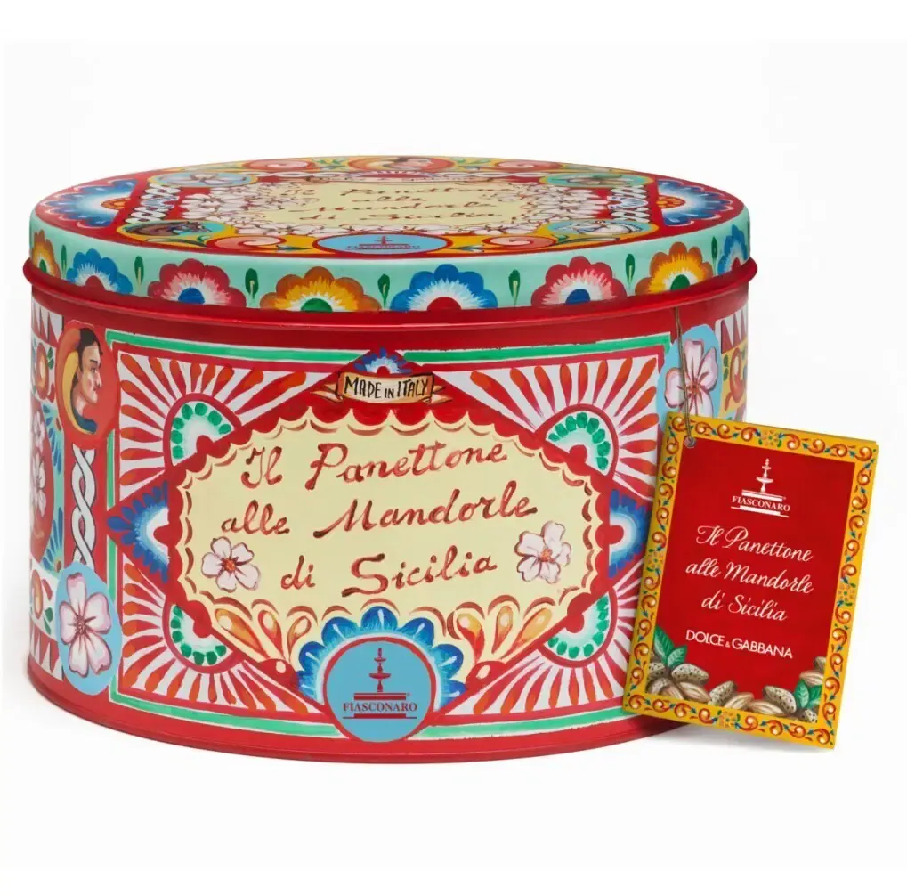 Dolce &amp; Gabbana Panettone alle Mandorle di Sicilia – Red Tin – 1kg