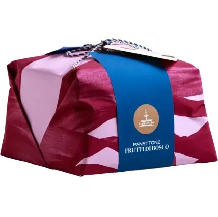 Fiasconaro Panettone Frutti di Bosco Hand Wrapped – 1kg (Gift Bag Included)