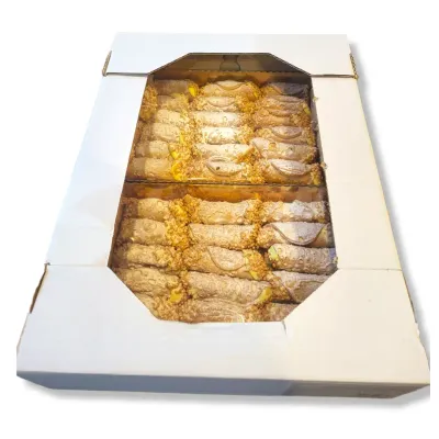 SICILIAN CANNOLI WITH LEMON CREAM &amp; CHOPPED HAZELNUTS - Kami Dolciaria46pc Avg - (2x750gr) -1.5kg